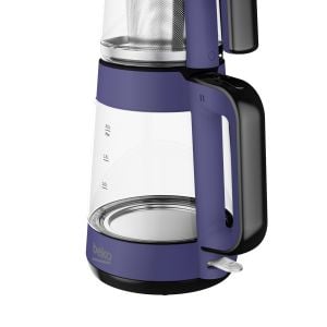 Beko CM 5964 W Floral Mor 1900 W Cam Demlikli Çay Makinesi